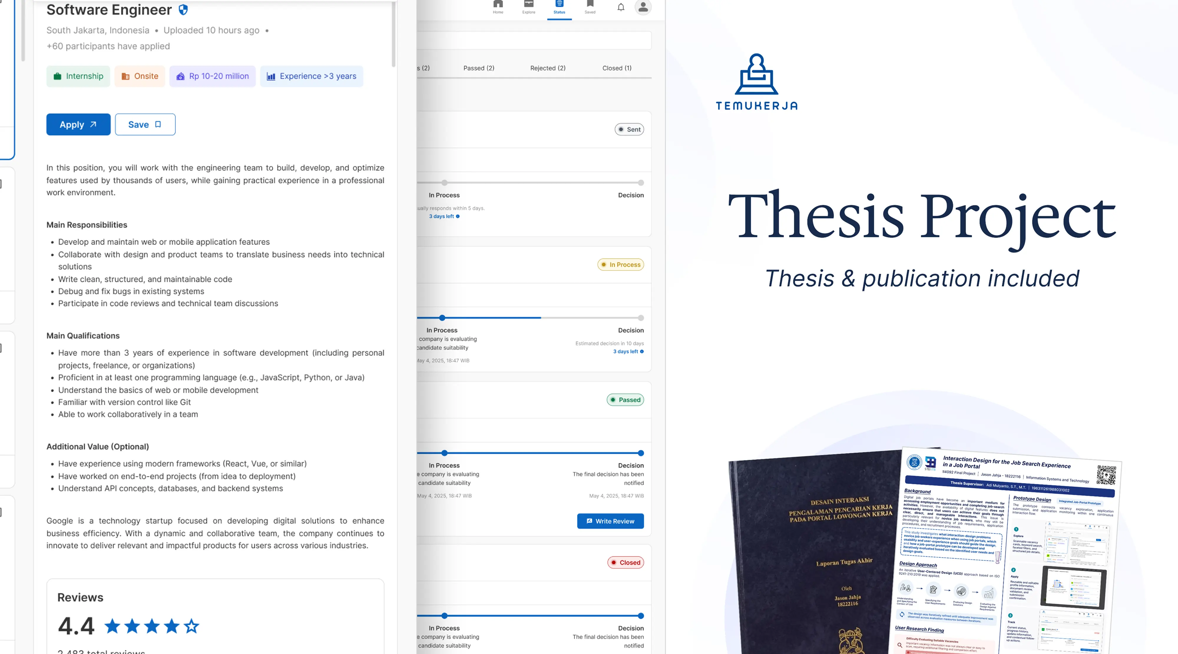 TemuKerja — Reducing Interaction Demands Across the Job-Search Journey